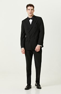 Siyah Yün Smokin Takım Elbise