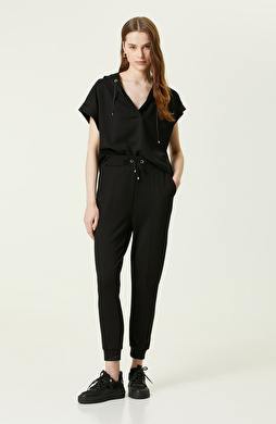 Siyah Lastikli Eşofman