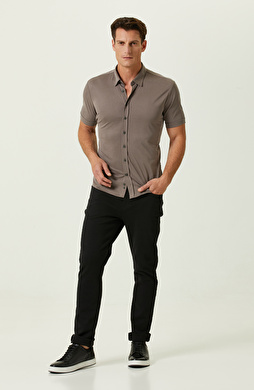 N-Tech Siyah Yan Cepli  Casual Pantolon