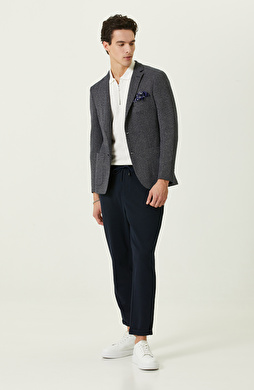 Lacivert Duble Paça Eşofman