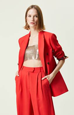 Nar Çiçeği Blazer Ceket