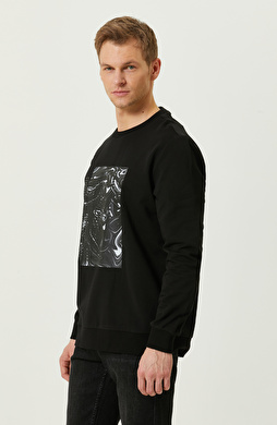 N-Tech Siyah Bisiklet Yaka Sweatshirt N-Tech Siyah Bisiklet Yaka Sweatshirt