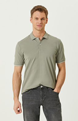 Haki Kısa Kollu Polo Yaka T-shirt