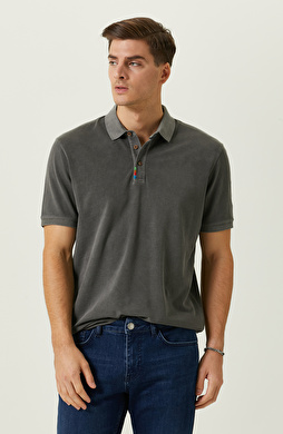 Antrasit Polo Yaka T-Shirt