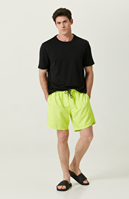 Yan Cepli Neon Yeşil Mayo