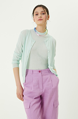 Mint Nane Uzun Kollu Hırka