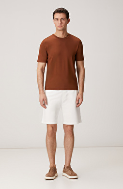 N-Tech Ekru Beli Lastikli Penye Şort