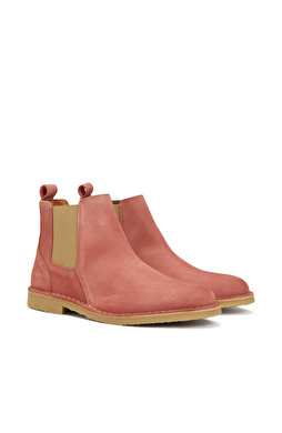 Pembe Kadın Deri Bot Pembe Kadın Deri Bot
