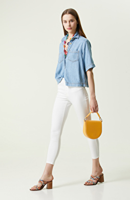 Beyaz Denim Pantolon