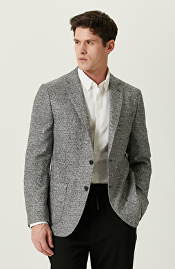 Mono Yaka Siyah Beyaz Ceket