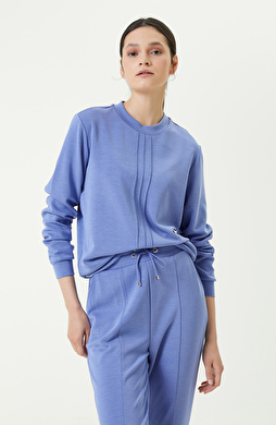 Mavi Bisiklet Yaka Sweatshirt