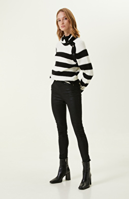 Siyah Dar Paça Casual Pantolon