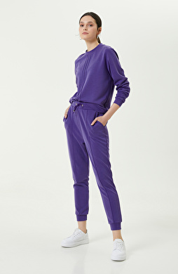 Neon Mor Lastik Paça Eşofman Altı