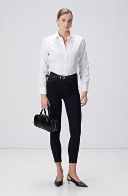 Lacivert Denim Pantolon Lacivert Denim Pantolon