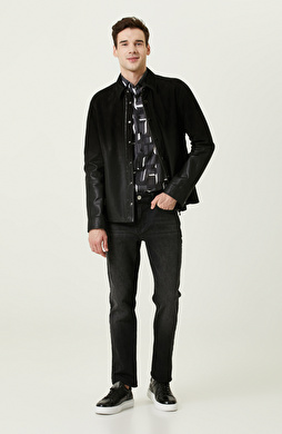 5 Cepli Siyah Denim Pantolon