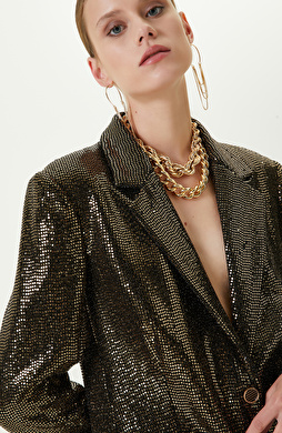 Siyah Gold  Payetli Ceket