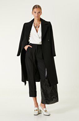 Siyah Bol Paça Pantolon