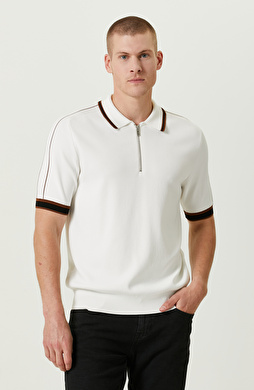 Ekru Polo Yaka Kazak