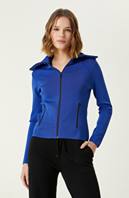 Kobalt Mavi Triko Ceket