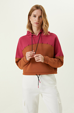 Kahverengi Pamuklu Crop Sweatshirt Kahverengi Pamuklu Crop Sweatshirt