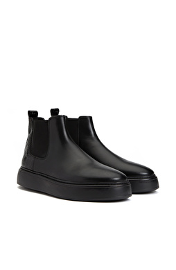 Siyah Erkek Deri Bot