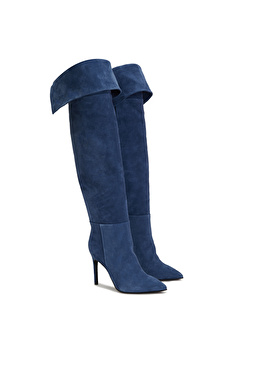 Mavi Kadın Süet Çizme