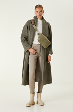 Koyu Bej Parça Boya Pantolon