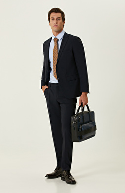 Lacivert Mono Yaka Takım Elbise