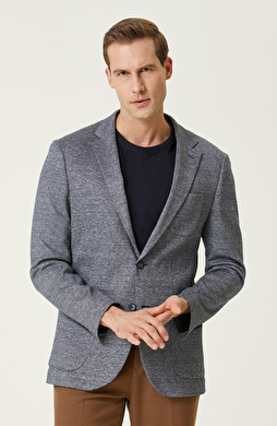 Lacivert Desenli Ceket