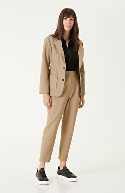 Bej N-Tech Gofreli Pantolon