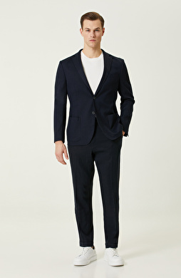 Lacivert Keten Takım Elbise