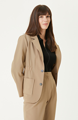 Bej N-Tech Gofreli Ceket Bej N-Tech Gofreli Ceket