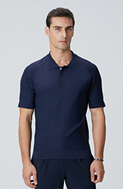 Lacivert Polo Yaka Triko