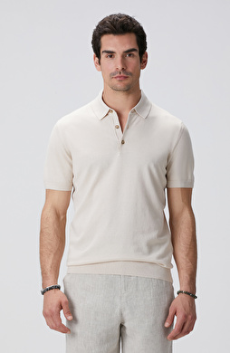 Bej Polo Yaka Basic Kazak