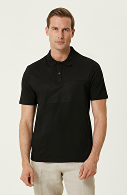 Siyah Polo Yaka T-shirt