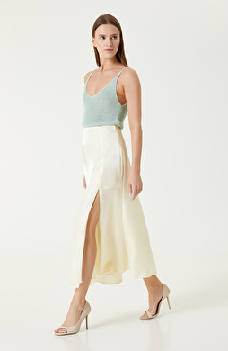 Açık Sarı Maxi Etek