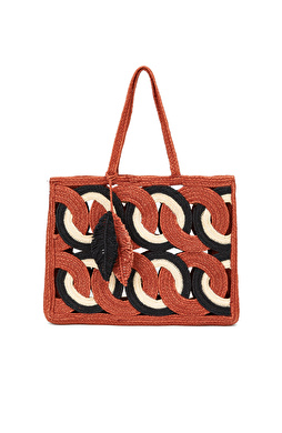 Tarçın Desenli Kadın Omuz Çantası