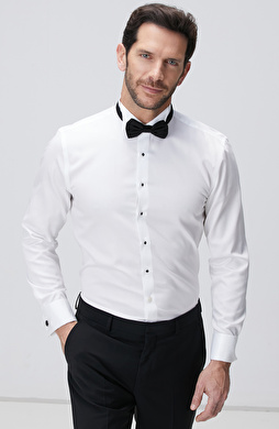 Beyaz Non-Iron Smokin Gömlek