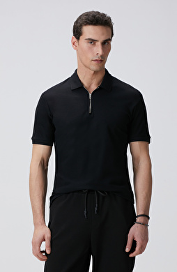Siyah Polo Yaka T-shirt