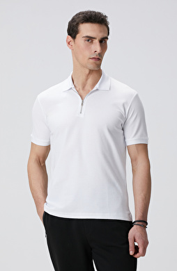 Beyaz Polo Yaka T-shirt