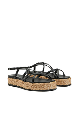 Black Women's Leather Sandals