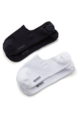 Beyaz Lacivert 2li Erkek Bambu Çorap Seti Beyaz Lacivert 2li Erkek Bambu Çorap Seti