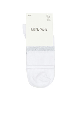 Beyaz Kadın Bambu Çorap