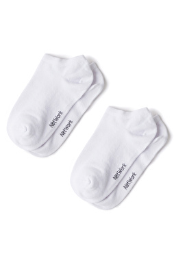 Beyaz 2li Bambu Kadın Çorap Seti