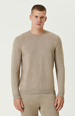 Bej Melanj Limited Kaşmir Triko Kazak Bej Melanj Limited Kaşmir Triko Kazak