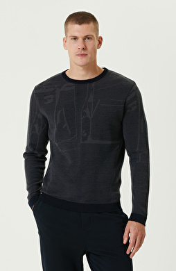 Siyah N-Tech Triko Kazak Siyah N-Tech Triko Kazak