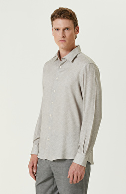 Bej Comfort Fit Gömlek Bej Comfort Fit Gömlek