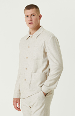 Bej Yün Karışımlı Comfort Ceket Bej Yün Karışımlı Comfort Ceket