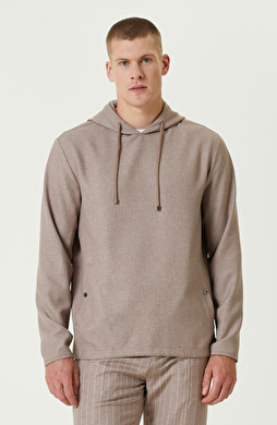 Bej Kapüşonlu Comfort Dış Gömlek Bej Kapüşonlu Comfort Dış Gömlek