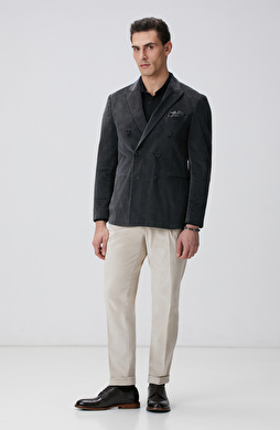 Limited Ekru Kadife Pantolon